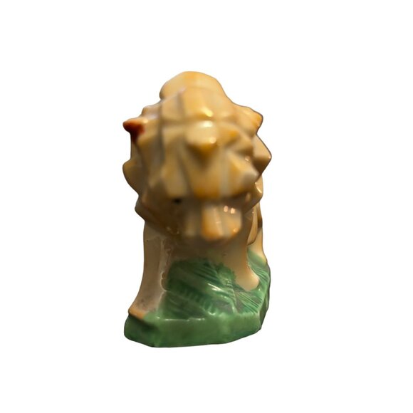 Vintage Japan Porcelain Lusterware Faceted Lion Toothpick Holder MCM 2.5" - Picture 2 of 9